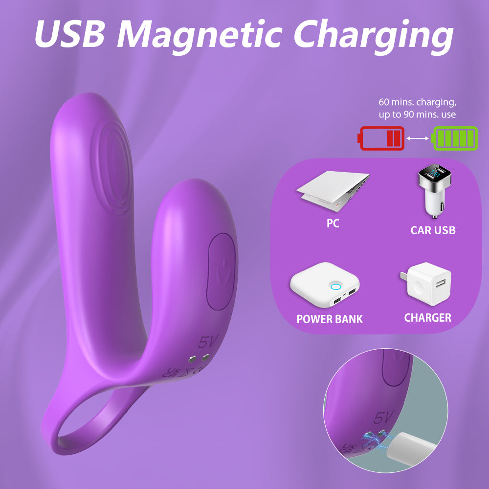 Vibrating Cock Ring for Couples, Waterproof and Rechargeable - YoYoLemon 6