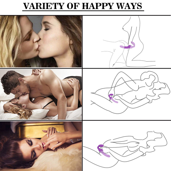 YoYoLemon Strapless Strap-On Dildo Vibrator for Lesbian Double-ended G-Spot and Clitoris Adult Sex Toys for Female Couples